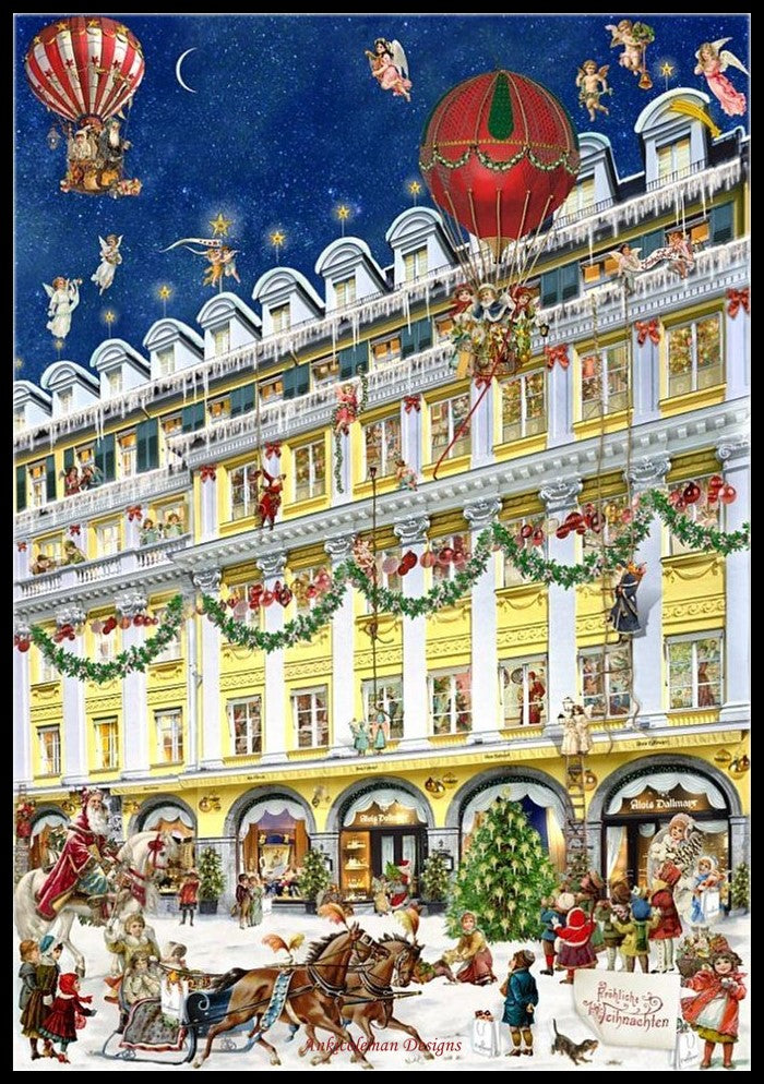 Happy Christmas 9 Counted Cross Stitch Patterns Embroidery Crafts Ne