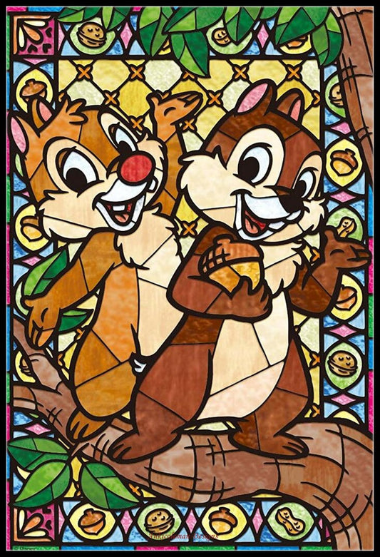 Characters Stained Glass 2-12 - Counted Cross Stitch Patterns Embroidery Crafts Needlework DIY Chart DMC Color