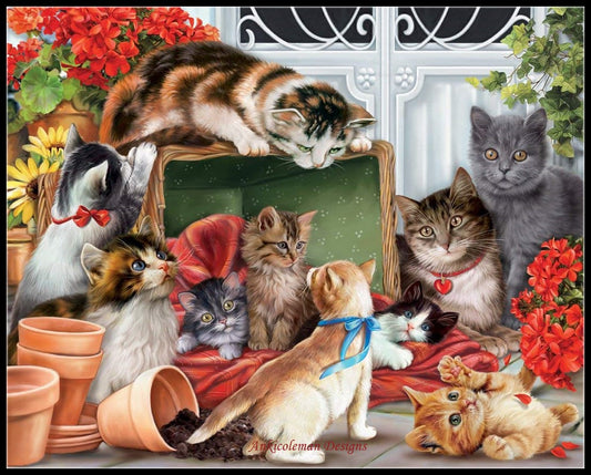 Cat Collection 2 - Counted Cross Stitch Patterns Embroidery Crafts Needlework DIY Chart DMC Color