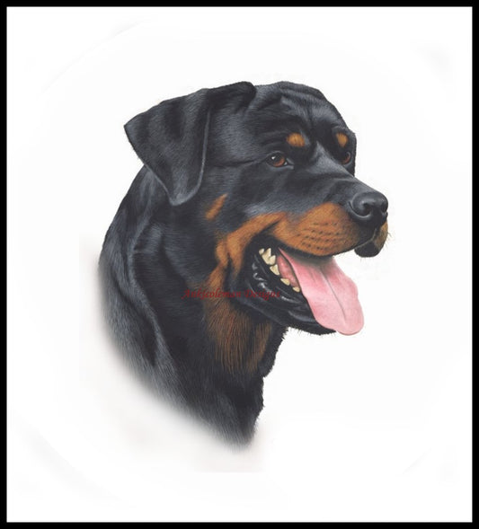 Rottweiler - Counted Cross Stitch Patterns Embroidery Crafts Needlework DIY Chart DMC Color