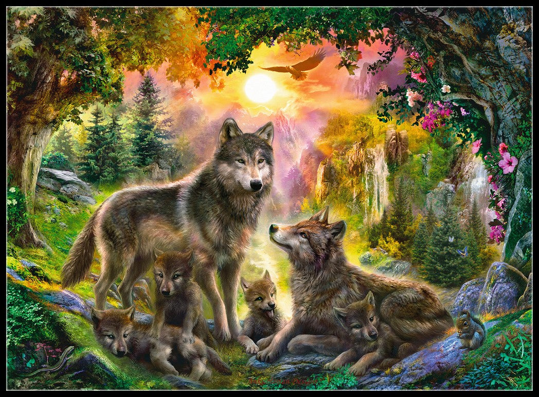 Wolves 19 - Counted Cross Stitch Patterns Embroidery Crafts Needlework DIY Chart DMC Color