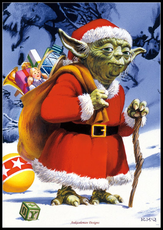 Holiday Yoda - Counted Cross Stitch Patterns Embroidery Crafts Needlework DIY Chart DMC Color