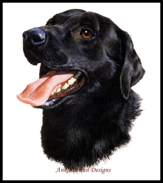 Black Labrador - Counted Cross Stitch Patterns Embroidery Crafts Needlework DIY Chart DMC Color