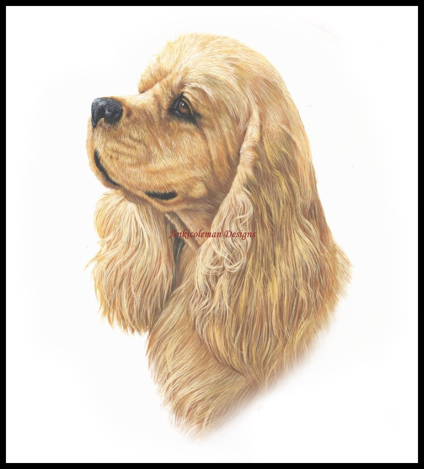 American Cocker Spaniel - Counted Cross Stitch Patterns Embroidery Crafts Needlework DIY Chart DMC Color