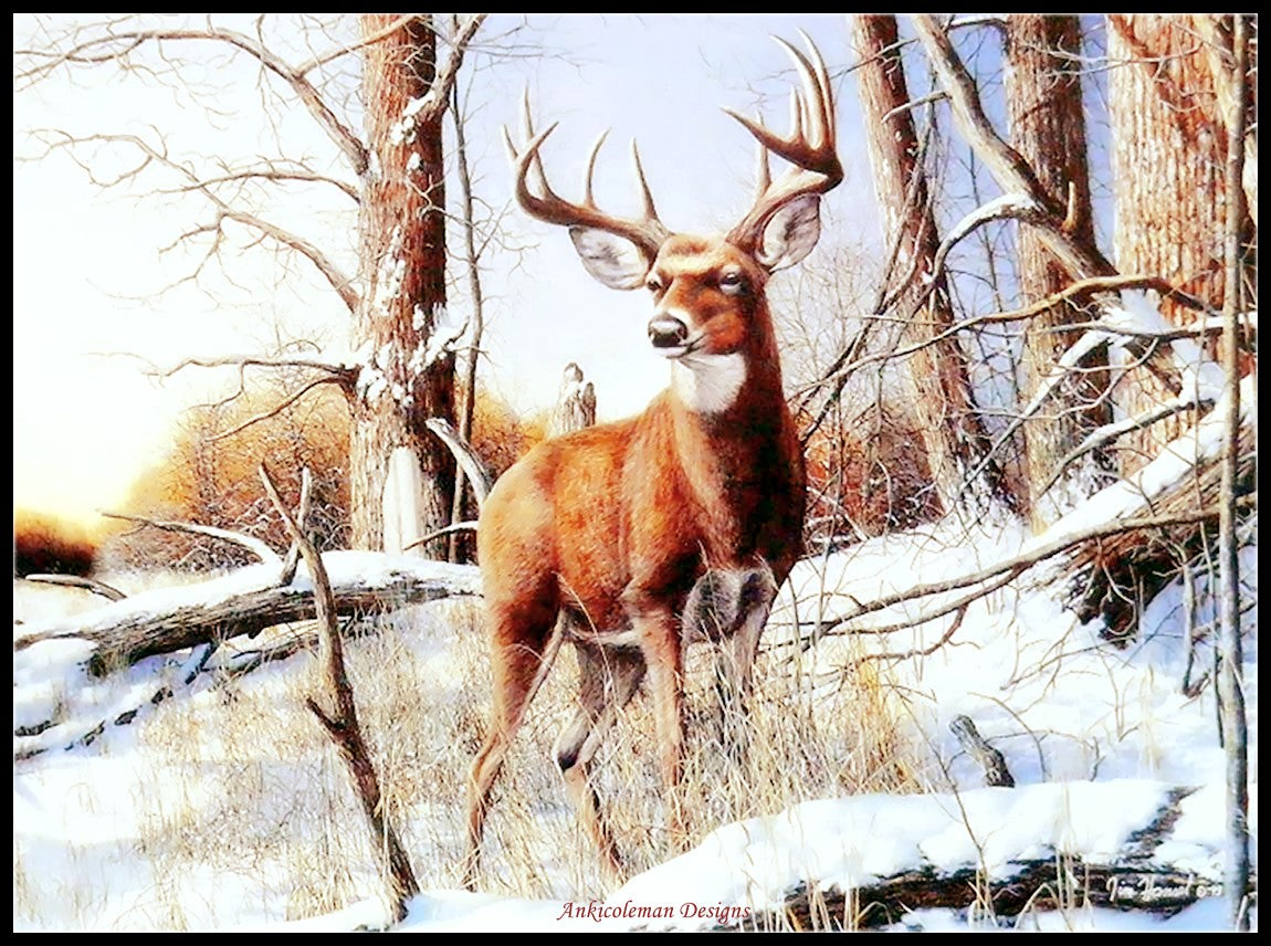 Deer Elk Moose 2 - Counted Cross Stitch Patterns Embroidery Crafts Needlework DIY Chart DMC Color