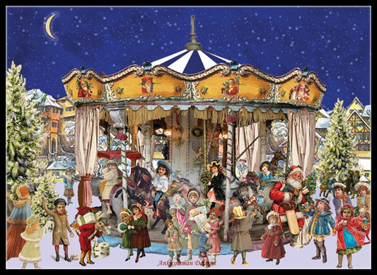 The Christmas Carousel 2 - Counted Cross Stitch Patterns Embroidery Crafts Needlework DIY Chart DMC Color