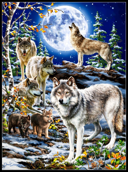 Wolves Collection 4 - Counted Cross Stitch Patterns Embroidery Crafts Needlework DIY Chart DMC Color