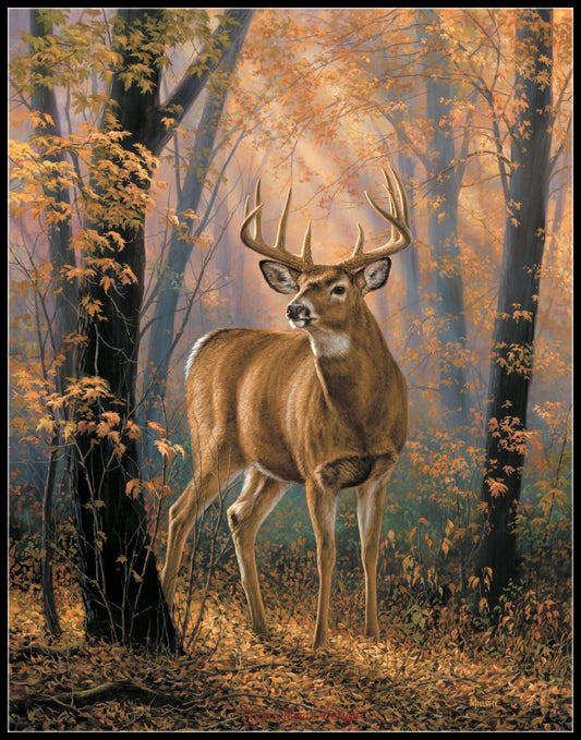 Forest Deer - Counted Cross Stitch Patterns Embroidery Crafts Needlework DIY Chart DMC Color