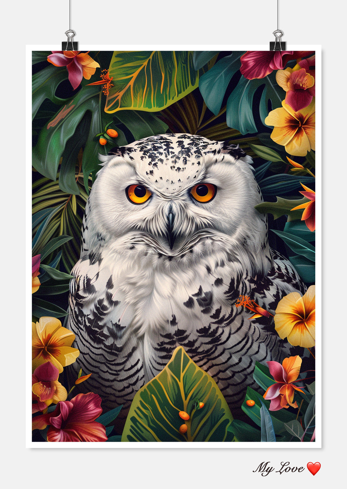 Snowy Owl Face Flowers - Counted Cross Stitch Patterns Embroidery Crafts Needlework DIY Chart DMC Color