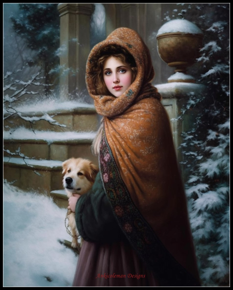 A Winter Beauty - Counted Cross Stitch Patterns Embroidery Crafts Needlework DIY Chart DMC Color