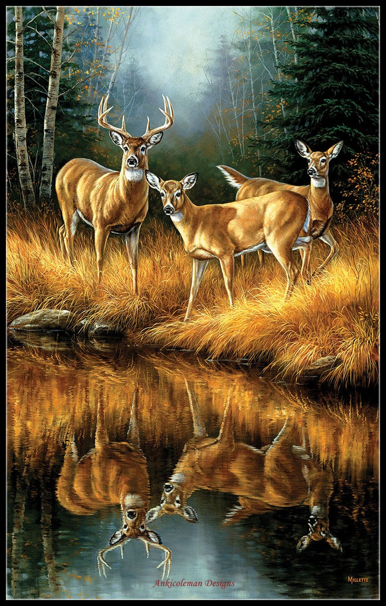 Deer Elk Moose 24 - Counted Cross Stitch Patterns Embroidery Crafts Needlework DIY Chart DMC Color