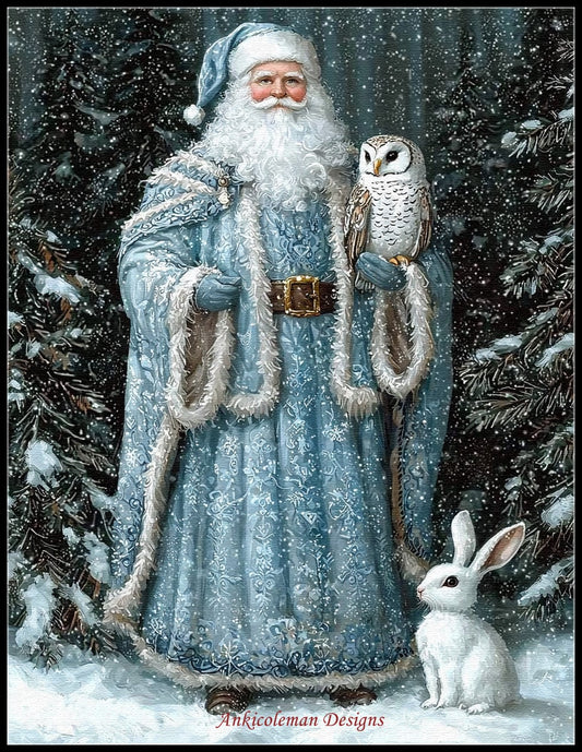 Arctic Santa Claus 15 - Counted Cross Stitch Patterns Embroidery Crafts Needlework DIY Chart DMC Color (Copy)