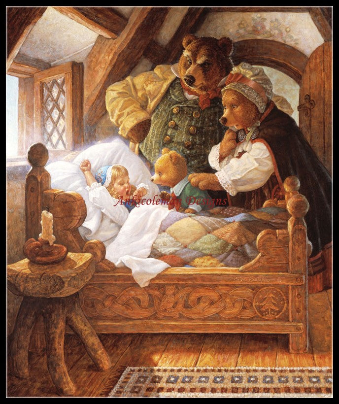 Goldilocks - Counted Cross Stitch Patterns Embroidery Crafts Needlework DIY Chart DMC Color