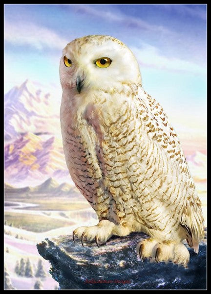 Barn Owl - Counted Cross Stitch Patterns Embroidery Crafts Needlework DIY Chart DMC Color