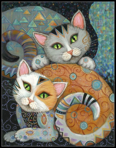 Decor Cat Collection 2-4 - Counted Cross Stitch Patterns Embroidery Crafts Needlework DIY Chart DMC Color