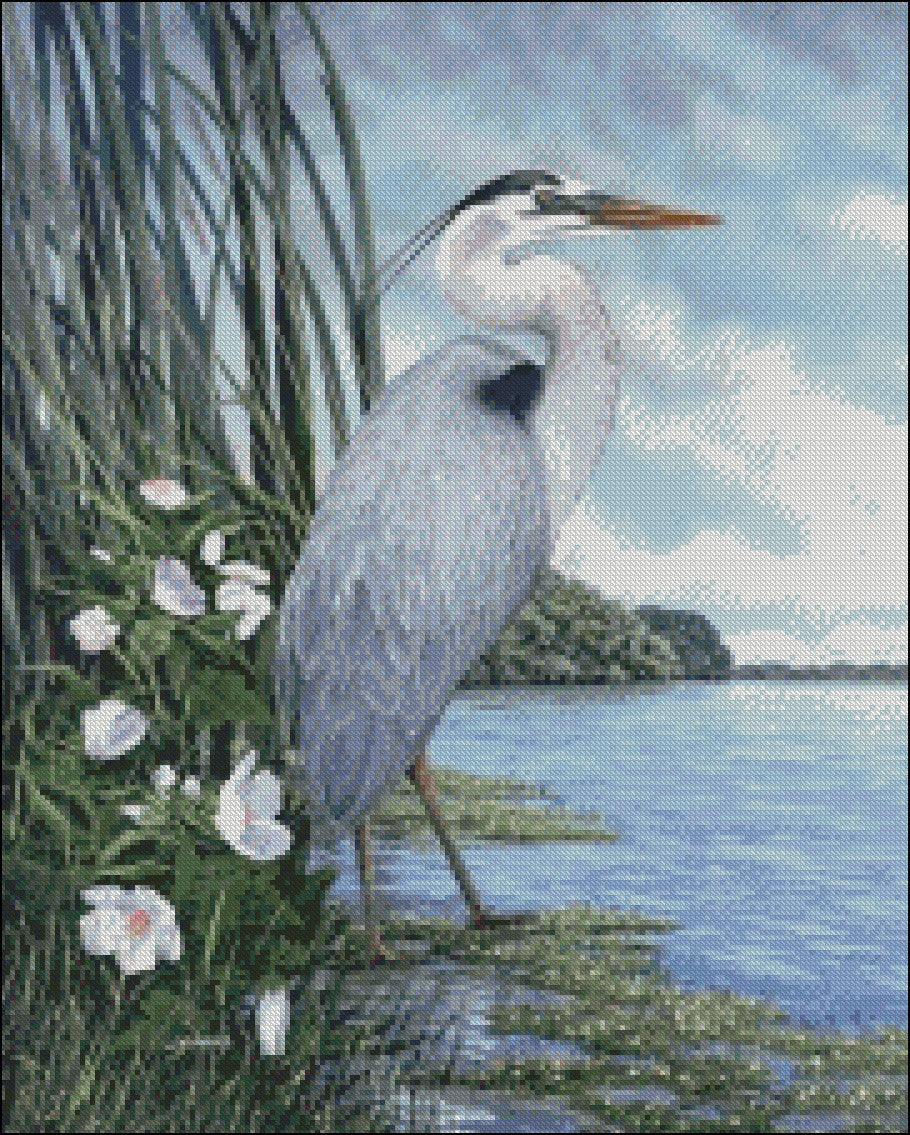 Heron Collection 4 - Counted Cross Stitch Patterns Embroidery Crafts Needlework DIY Chart DMC Color