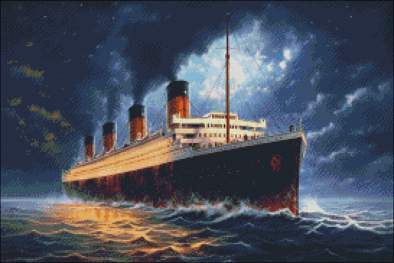 Titanic 2 - Counted Cross Stitch Patterns Embroidery Crafts Needlework DIY Chart DMC Color