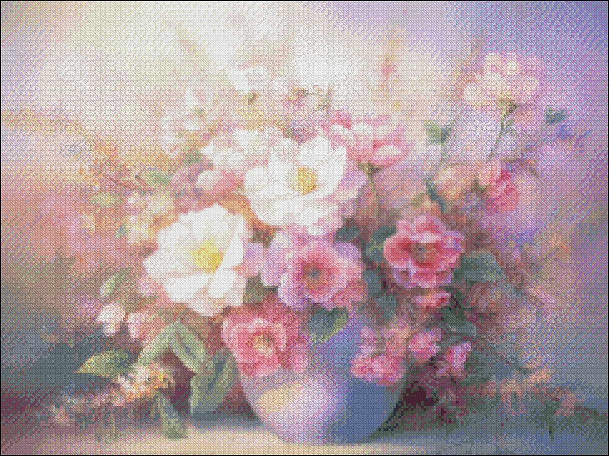 Symphony of Spring 2 - Counted Cross Stitch Patterns Embroidery Crafts Needlework DIY Chart DMC Color