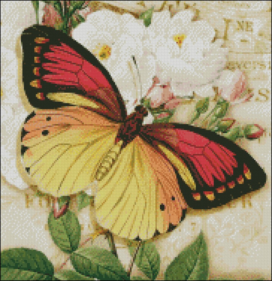 Butterfly Dreams - Counted Cross Stitch Patterns Embroidery Crafts Needlework DIY Chart DMC Color