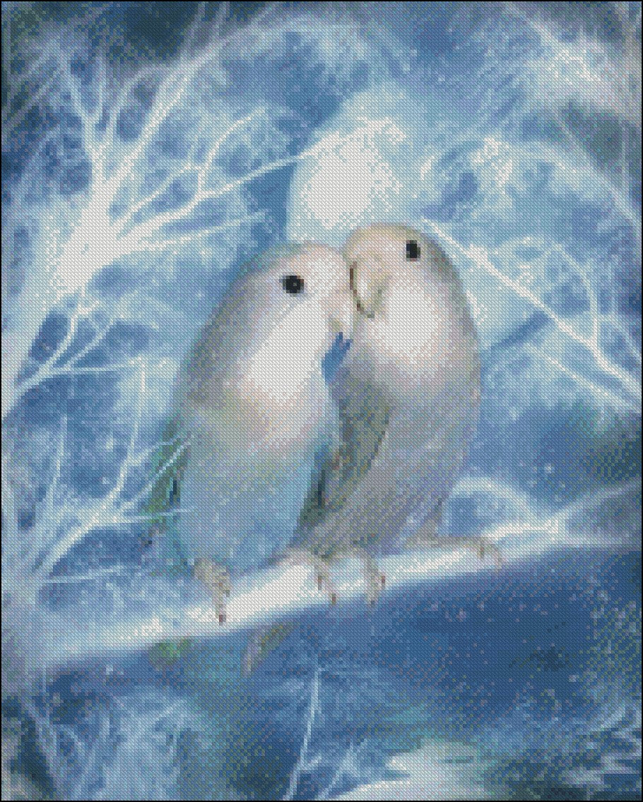 Winter Love - Counted Cross Stitch Patterns Embroidery Crafts Needlework DIY Chart DMC Color