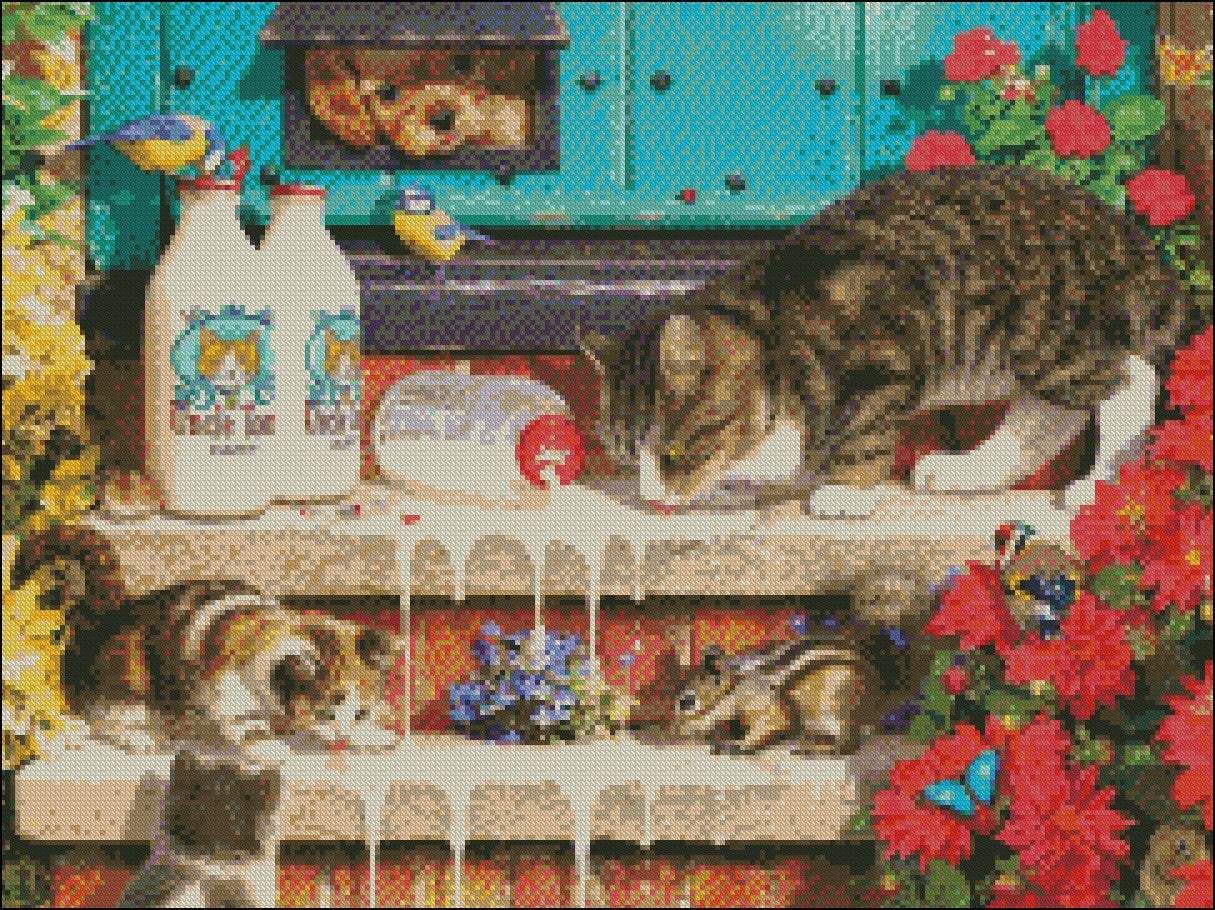 Cat Collection 2-3 - Counted Cross Stitch Patterns Embroidery Crafts Needlework DIY Chart DMC Color