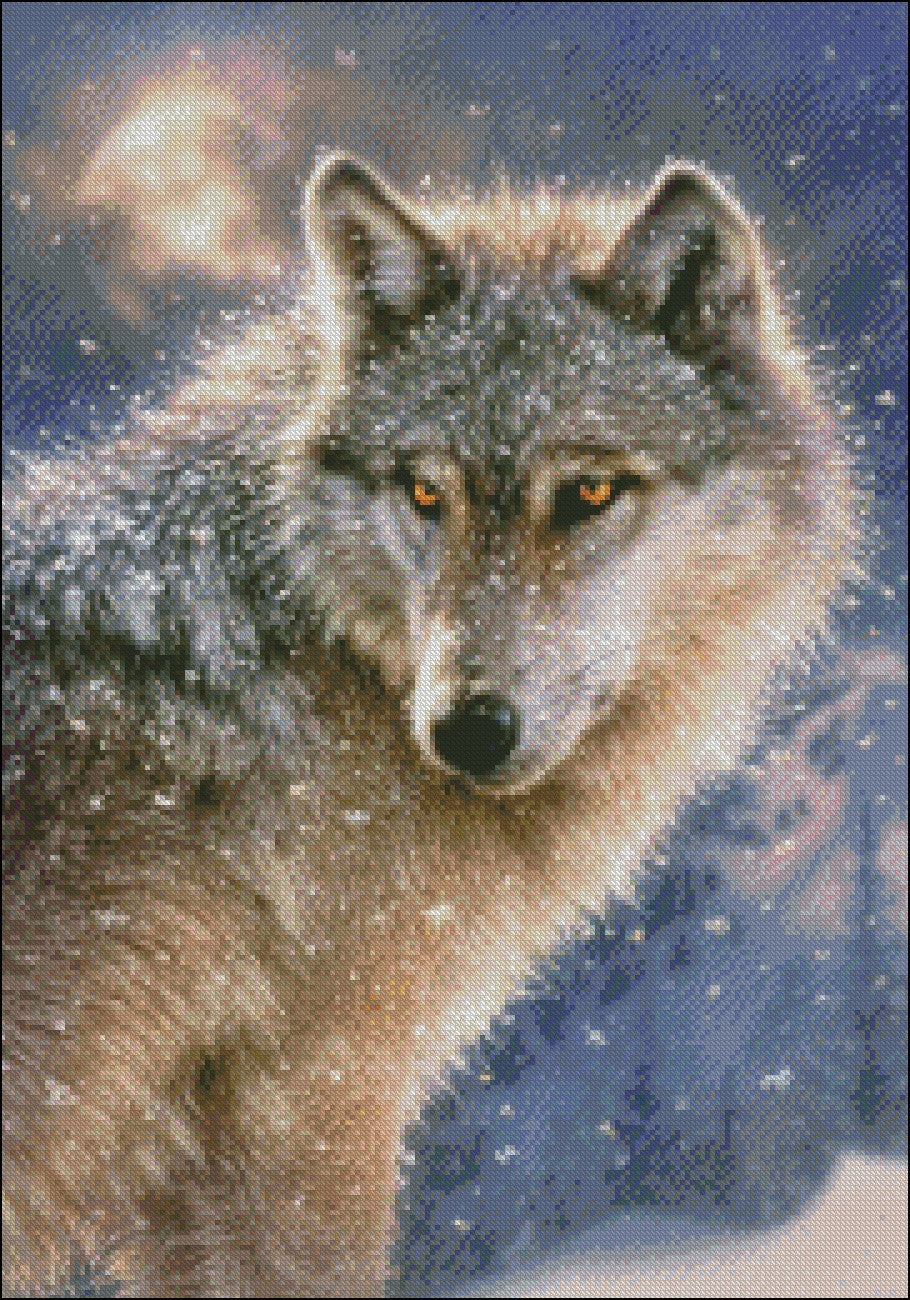 Wolves Collection 9 - Counted Cross Stitch Patterns Embroidery Crafts Needlework DIY Chart DMC Color