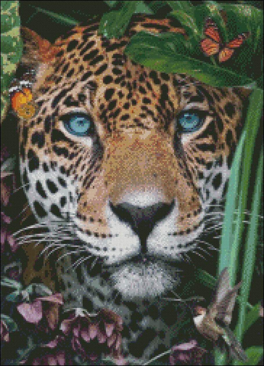 Wild Jungle Animal 9 - Counted Cross Stitch Patterns Embroidery Crafts Needlework DIY Chart DMC Color