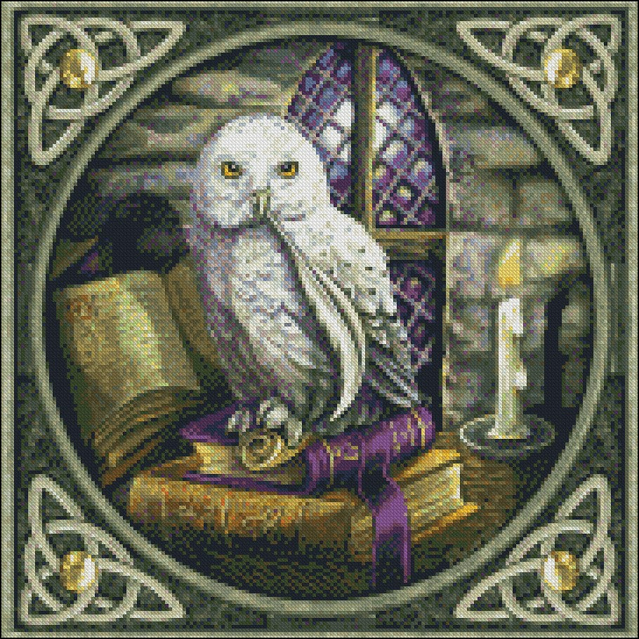 Snowy Owl - Counted Cross Stitch Patterns Embroidery Crafts Needlework DIY Chart DMC Color