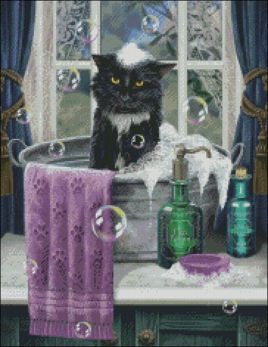 Black Cat Collection 11 - Counted Cross Stitch Patterns Embroidery Crafts Needlework DIY Chart DMC Color