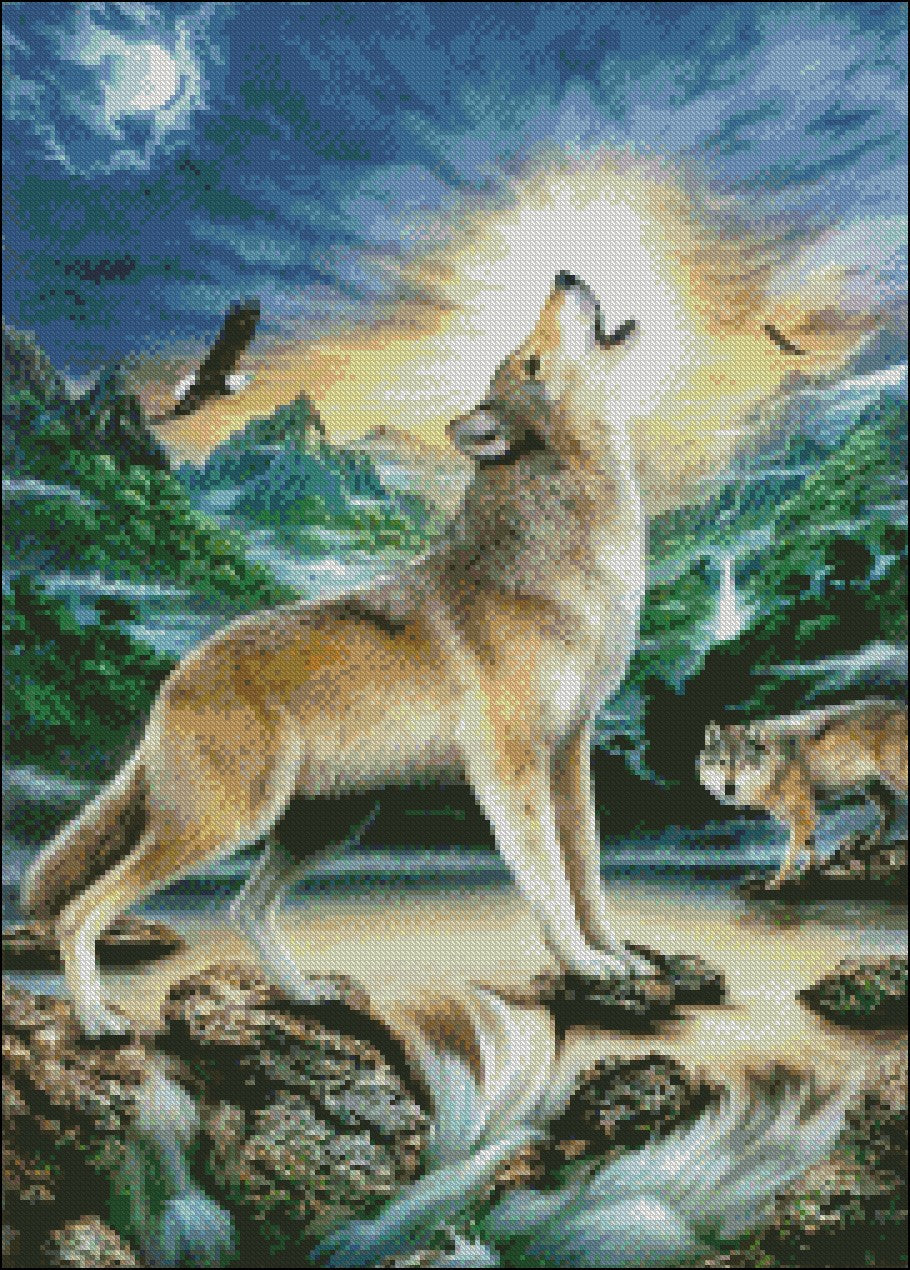 Wolves Collection 7 - Counted Cross Stitch Patterns Embroidery Crafts Needlework DIY Chart DMC Color