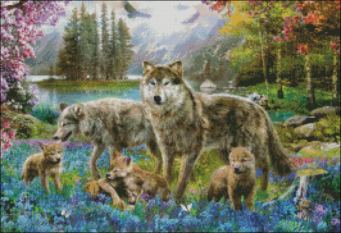 Wolves Collection 20 - Counted Cross Stitch Patterns Embroidery Crafts Needlework DIY Chart DMC Color