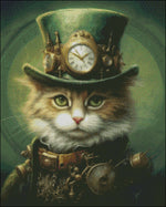 Steampunk Kitty 4 - Counted Cross Stitch Patterns Embroidery Crafts Needlework DIY Chart DMC Color