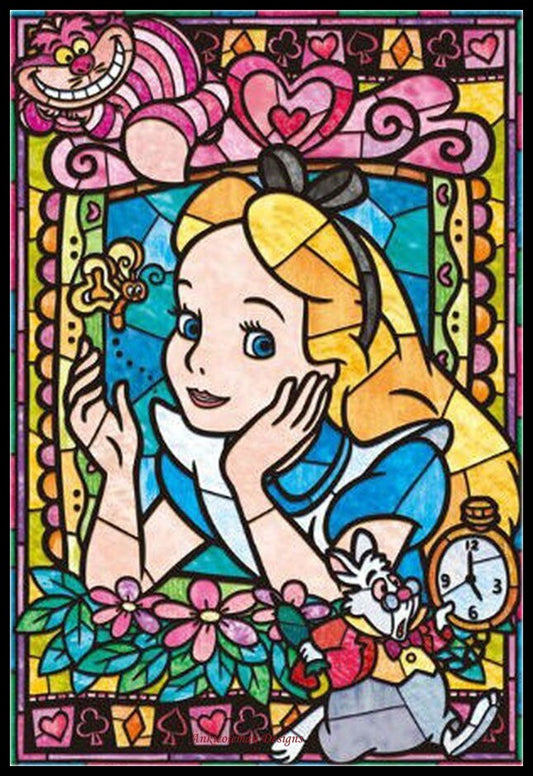 Characters Stained Glass 2-11 - Counted Cross Stitch Patterns Embroidery Crafts Needlework DIY Chart DMC Color