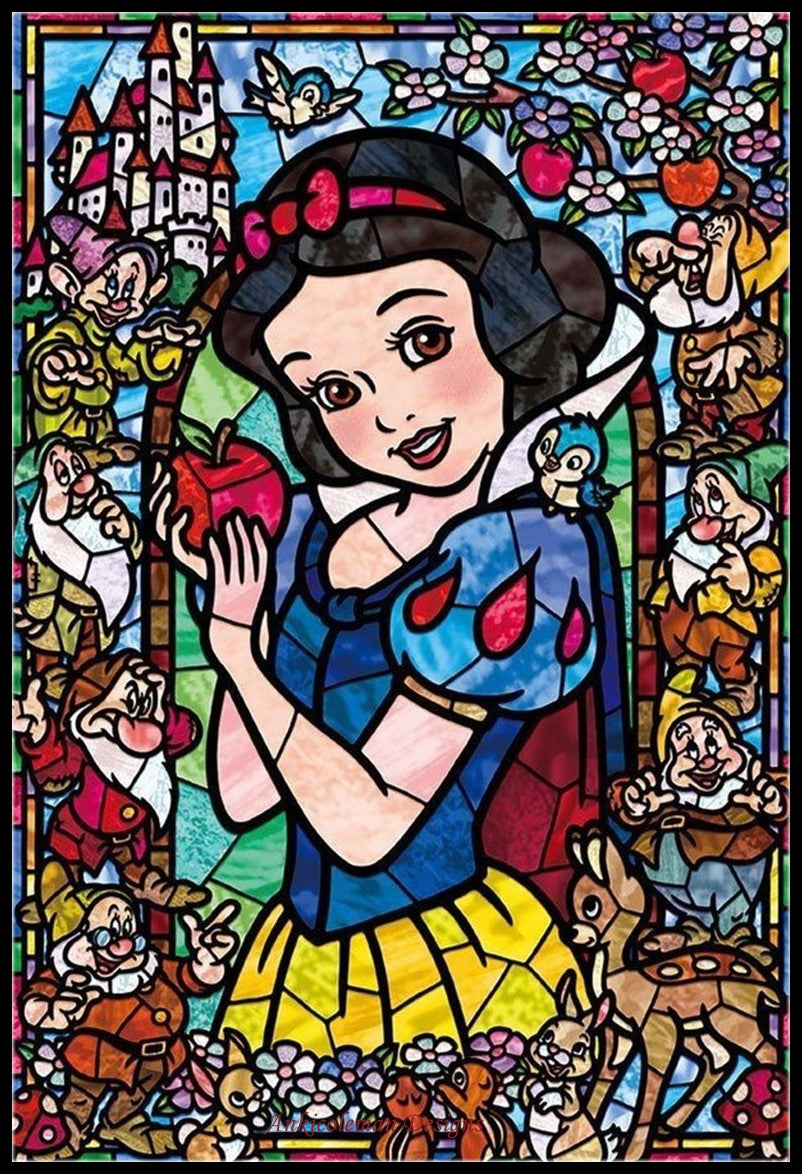 Characters Stained Glass 2-14 - Counted Cross Stitch Patterns Embroidery Crafts Needlework DIY Chart DMC Color