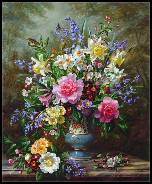 Flowers by Albert Williams 3 - Counted Cross Stitch Patterns Embroidery Crafts Needlework DIY Chart DMC Color