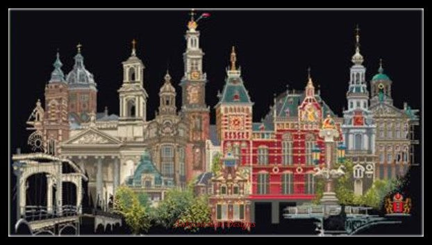 Amsterdam - Counted Cross Stitch Patterns Embroidery Crafts Needlework DIY Chart DMC Color