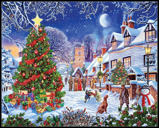 Village Christmas 4 - Counted Cross Stitch Patterns Embroidery Crafts Needlework DIY Chart DMC Color