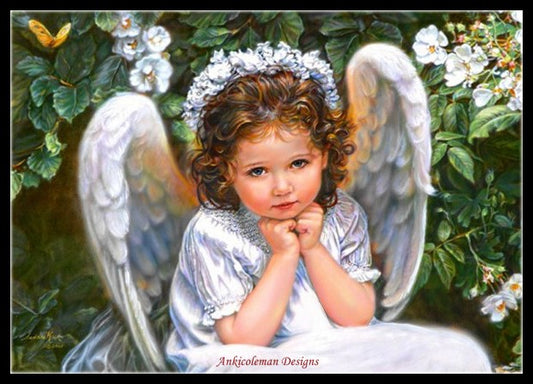 Little Angels 15 - Counted Cross Stitch Patterns Embroidery Crafts Needlework DIY Chart DMC Color