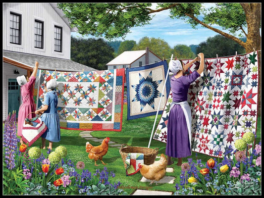 Quilts in the Backyard - Counted Cross Stitch Patterns Embroidery Crafts Needlework DIY Chart DMC Color