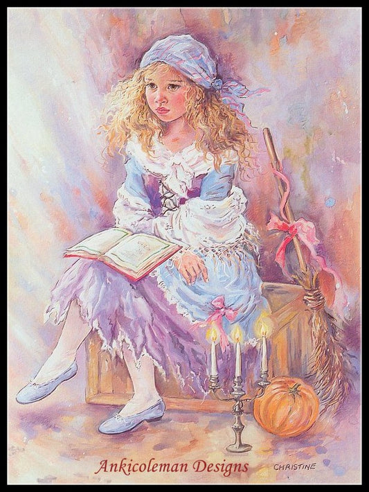 Reading Girl - Counted Cross Stitch Patterns Embroidery Crafts Needlework DIY Chart DMC Color