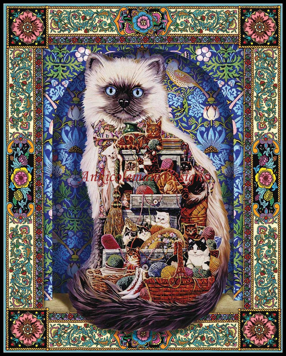 Cats Galore - Counted Cross Stitch Patterns Embroidery Crafts Needlework DIY Chart DMC Color