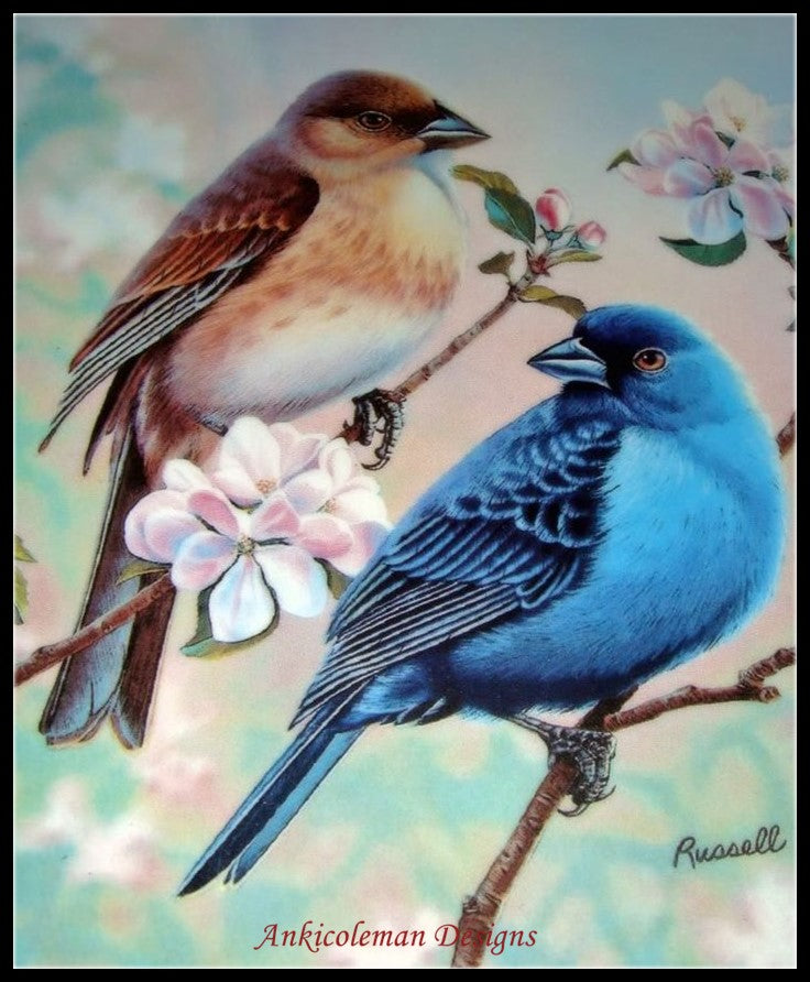 Birds - Counted Cross Stitch Patterns Embroidery Crafts Needlework DIY Chart DMC Color