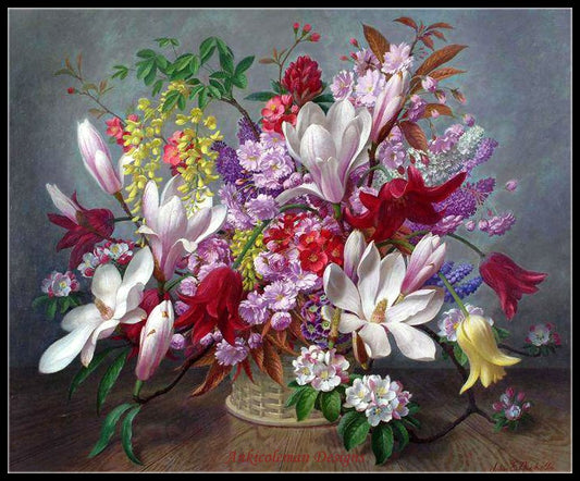 Exotic Flowers - Counted Cross Stitch Patterns Embroidery Crafts Needlework DIY Chart DMC Color