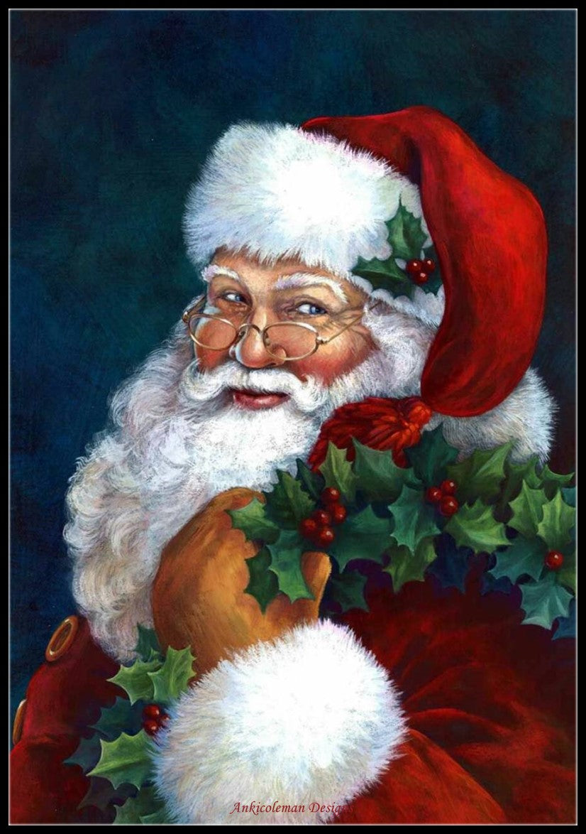 Santa Claus 3-2 - Counted Cross Stitch Patterns Embroidery Crafts Needlework DIY Chart DMC Color