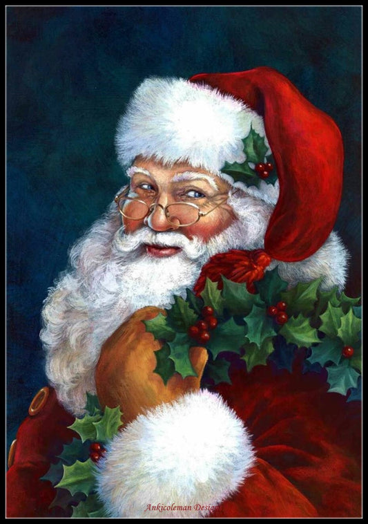 Santa Claus 3-2 - Counted Cross Stitch Patterns Embroidery Crafts Needlework DIY Chart DMC Color