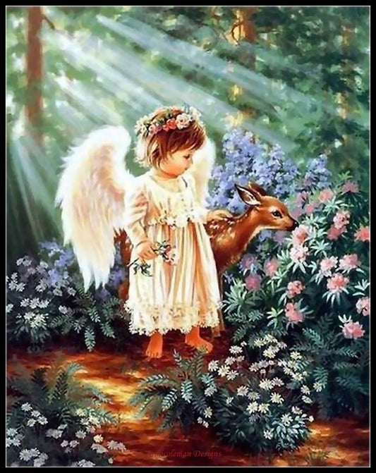 Little Angels 9 - Counted Cross Stitch Patterns Embroidery Crafts Needlework DIY Chart DMC Color