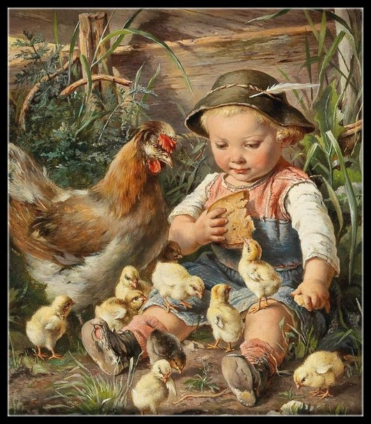 Children's Poultry 1 - Counted Cross Stitch Patterns Embroidery Crafts Needlework DIY Chart DMC Color