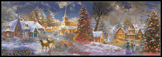 The Stillness of Christmas - Counted Cross Stitch Patterns Embroidery Crafts Needlework DIY Chart DMC Color