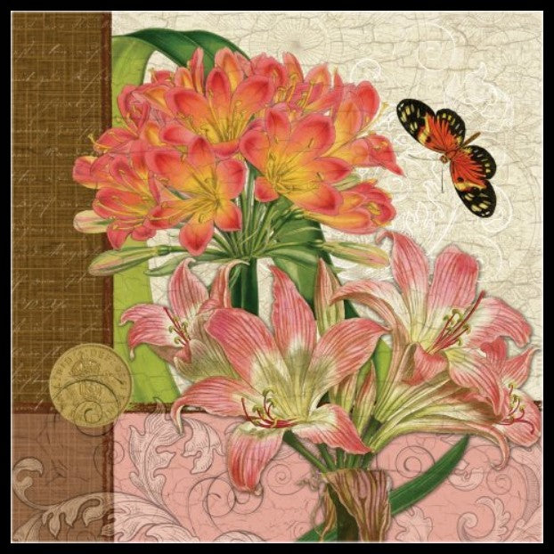 Exotic Floral I - Counted Cross Stitch Patterns Embroidery Crafts Needlework DIY Chart DMC Color