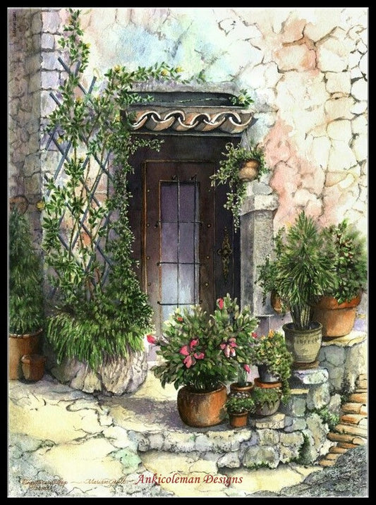 Tuscany Door II - Counted Cross Stitch Patterns Embroidery Crafts Needlework DIY Chart DMC Color